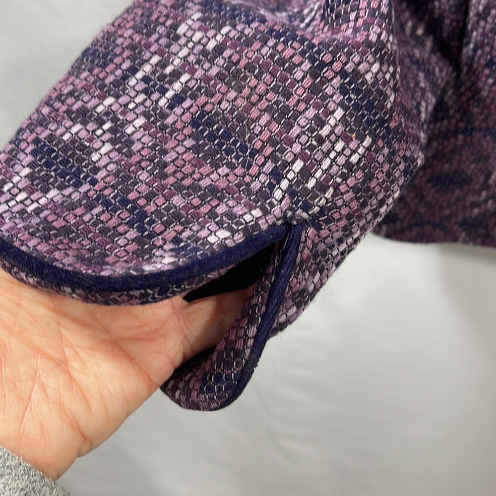 Pendleton Purple Patterned Wool Jacket Size 6 - image 6